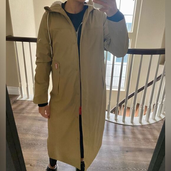 NWT Sammy Rubberized Long Padded Raincoat -
British Tan Sz XS - Picture 7 of 8